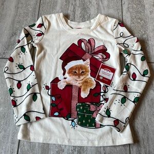 Celebrate Christmas sweater for girls cream
